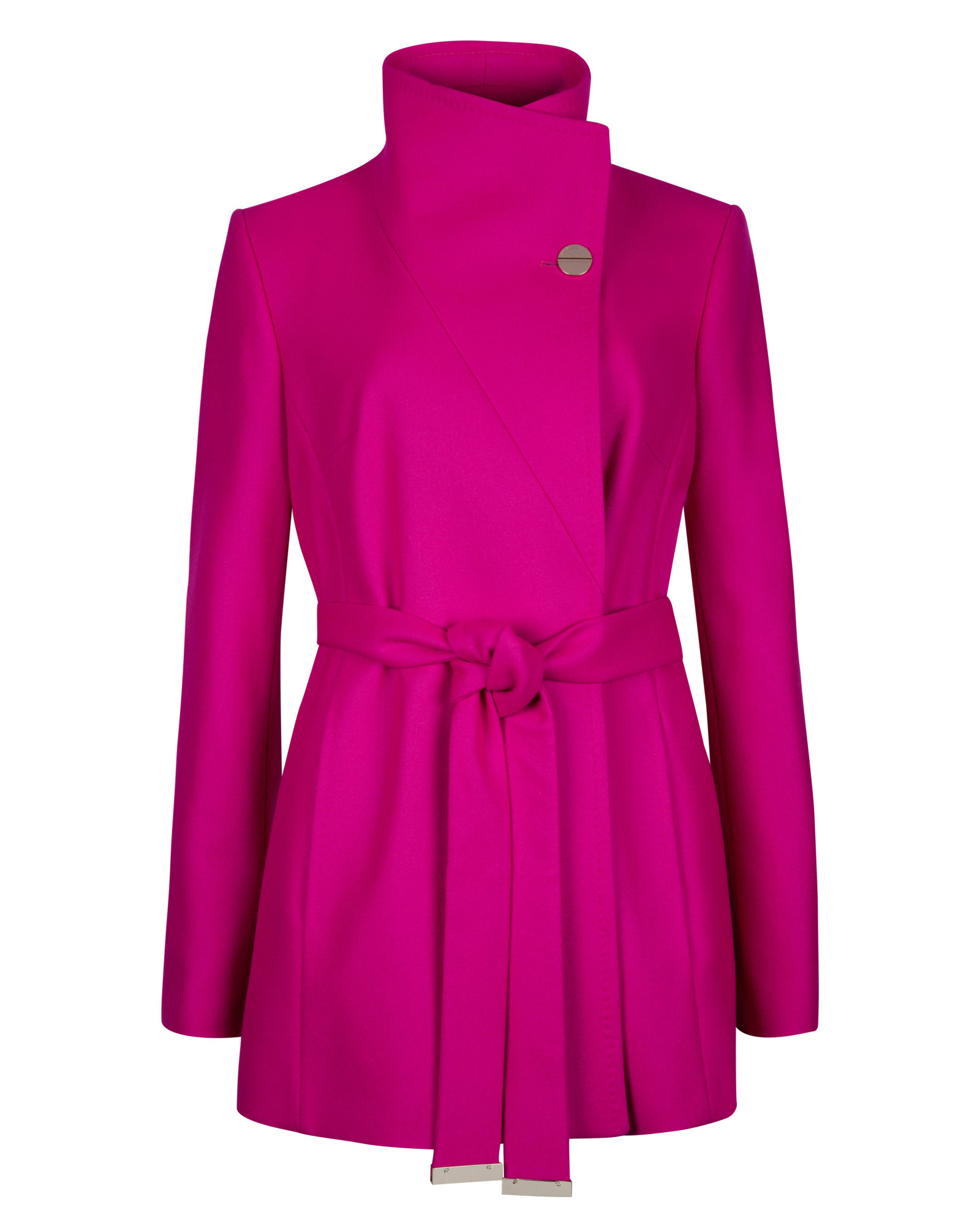 Ted baker Chessy Short Wrap Coat in Pink | Lyst