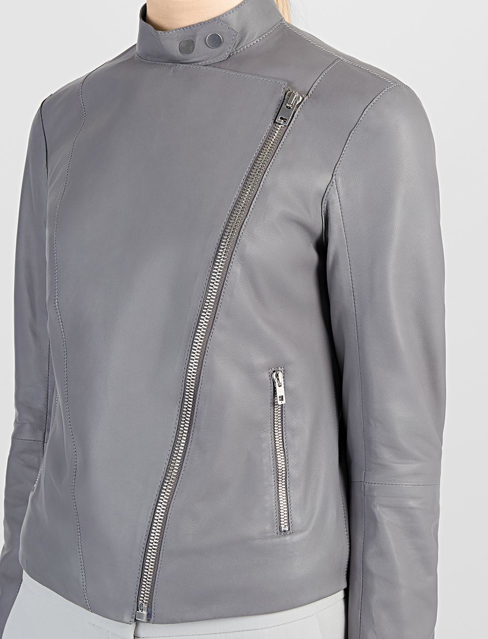 Joseph Nappa Leather New Alpha Jacket In Gray Lyst Gallery