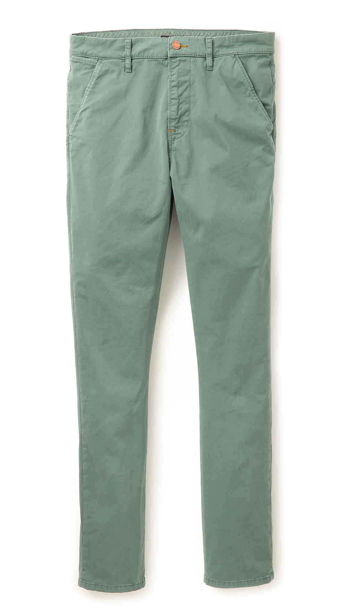 Lyst - Nudie Jeans Slim Fit Khaki Pants in Green for Men