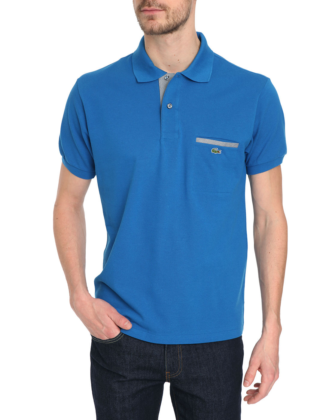 royal blue lacoste polo shirt