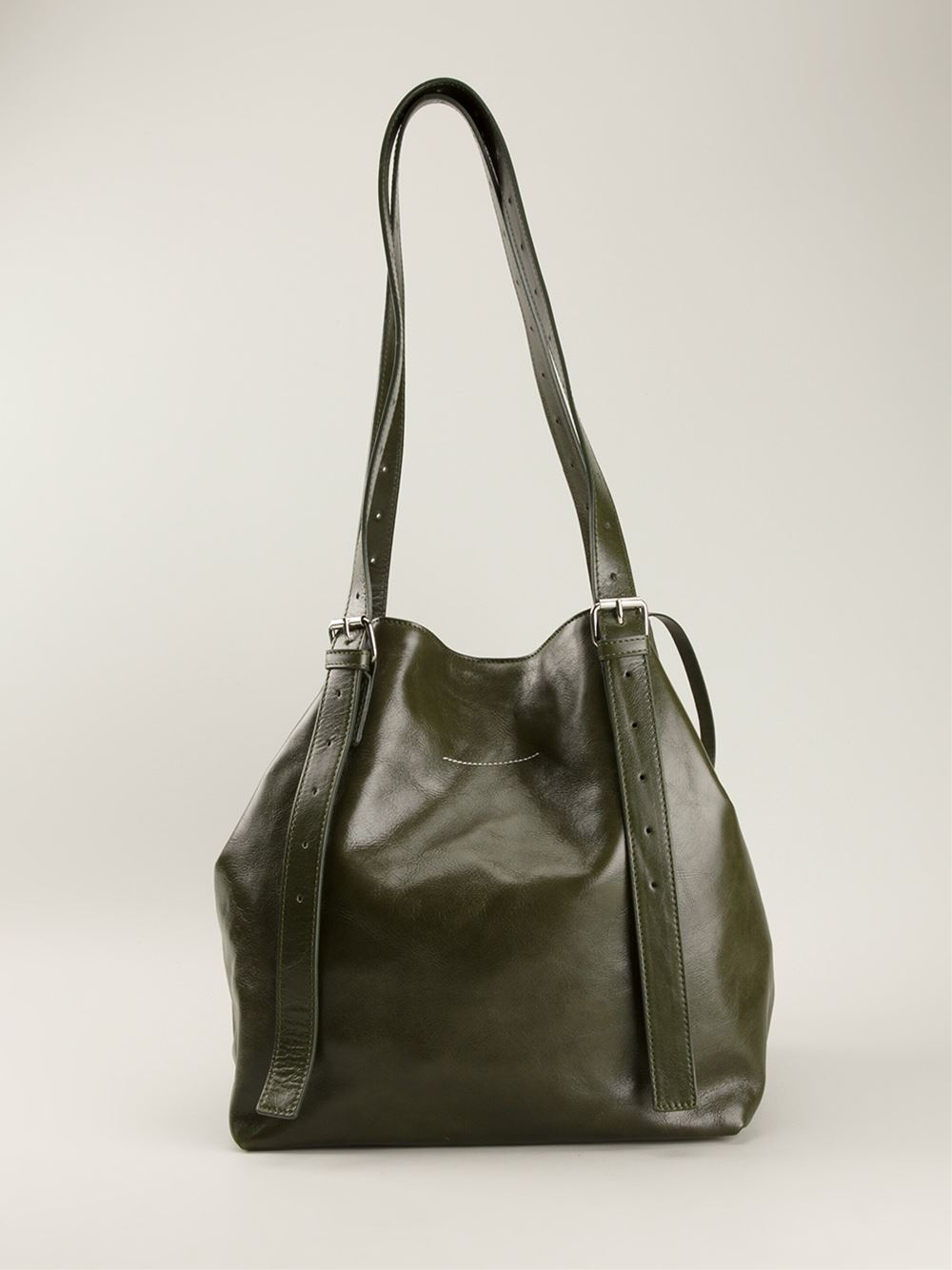 Lyst - Mm6 By Maison Martin Margiela Zip Pocket Shoulder Bag in Green