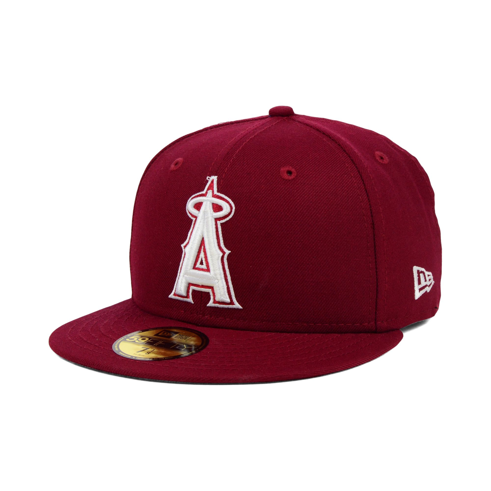 New Era Los Angeles Angels Of Anaheim Mlb Cdub 59fifty Cap In Red For