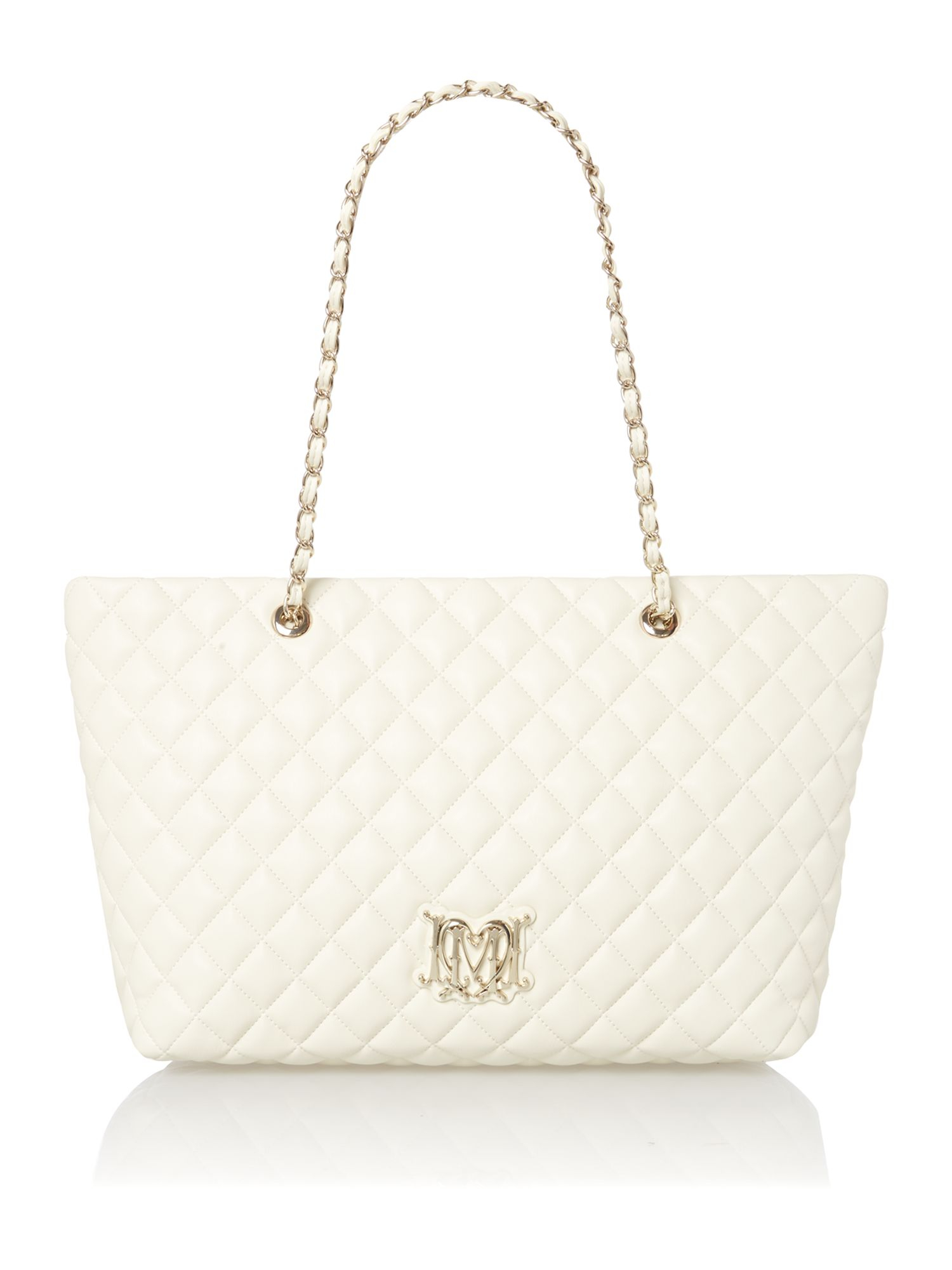 quilted white handbag