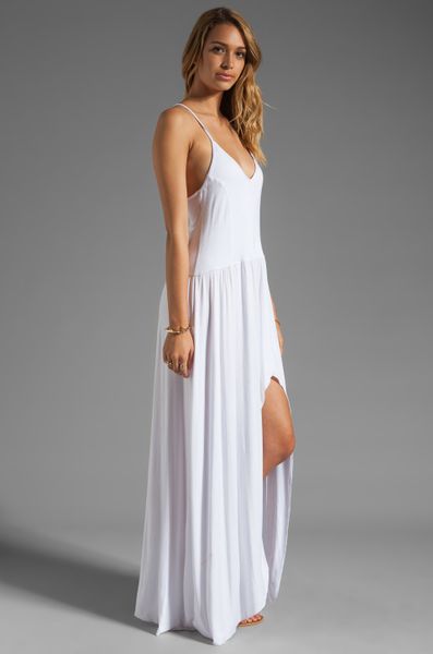 Tylie High Low Dress in White | Lyst