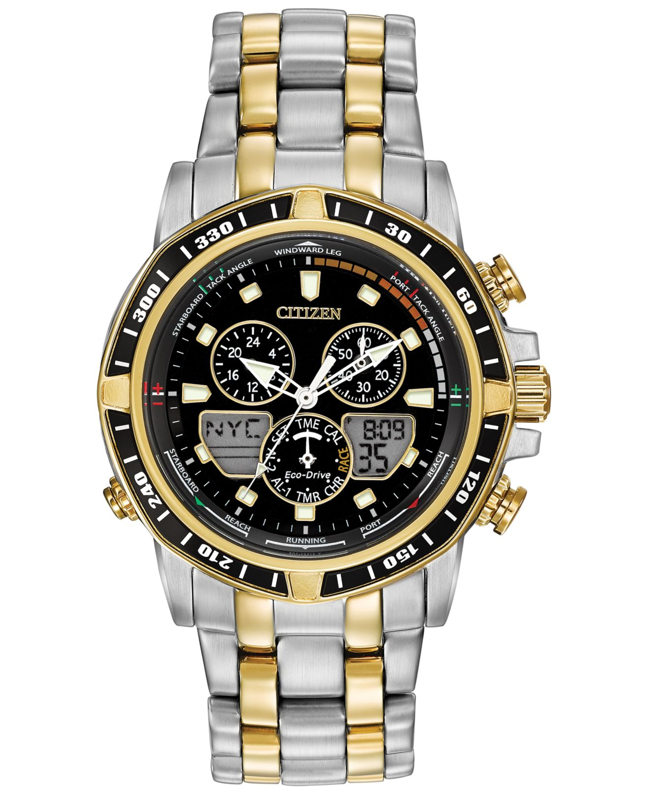 Lyst - Citizen Men's Analog-digital Chronograph Sailhawk Two-tone Analog Digital Watch Stainless Steel