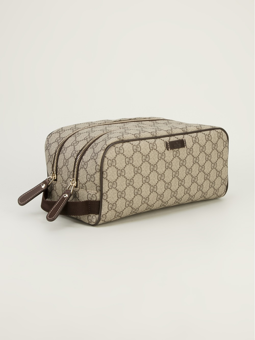 Lyst Gucci Logo Makeup Bag In Natural