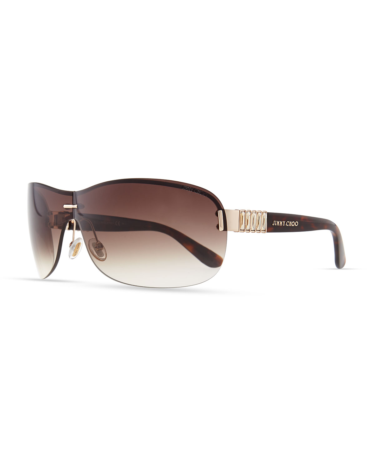 Jimmy Choo Gradient Shield Sunglasses in Black Lyst