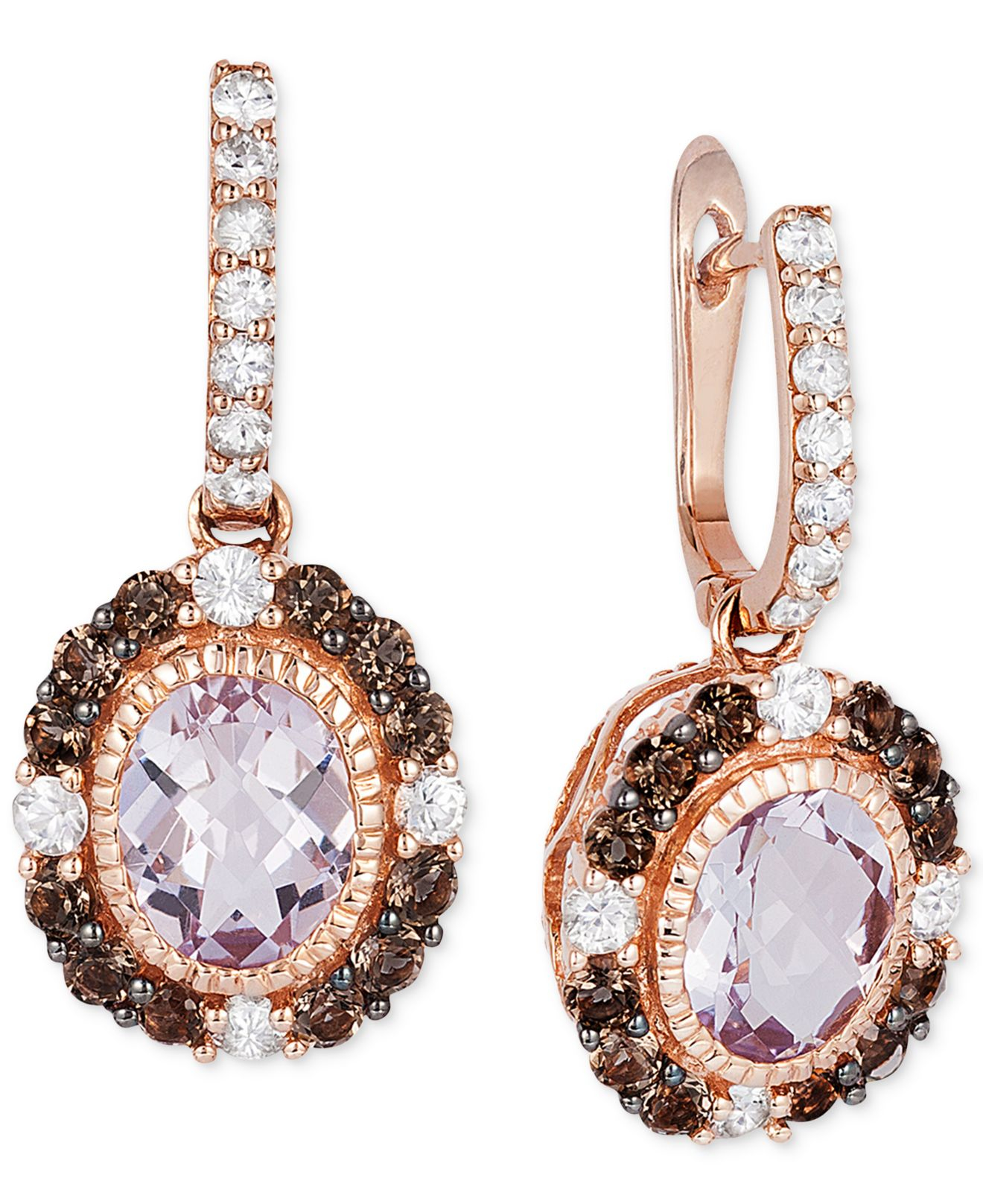 Le Vian Multi R Multi Stone 2 34 Ct Tw Drop Earrings In 14k Rose Gold Multicolor Product 0 508432137 Normal 