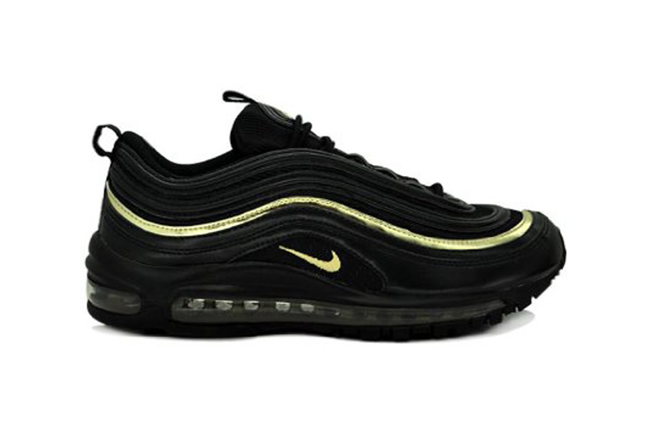 air max 97 leather black gold