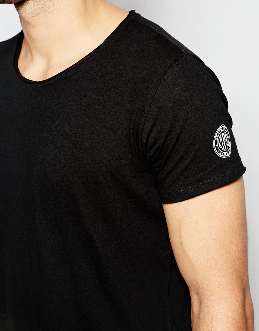 how to cut a wide neck t shirt