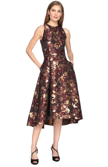 Eliza J Belted Jacquard Fit and Flare Dress #dress #womenfashion ... Eliza J Belted Jacquard Fit and Flare Dress #dress #womenfashion ...