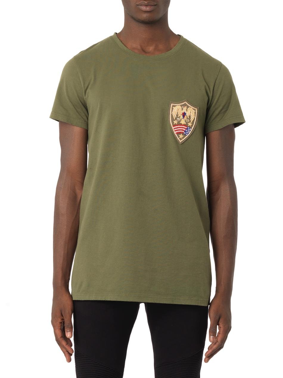 mens khaki green shirt