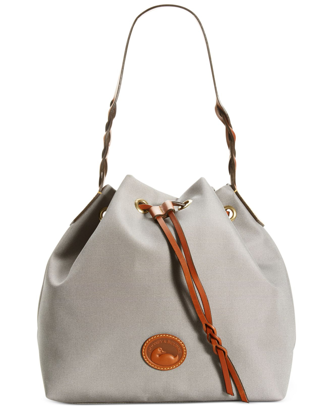 Lyst - Dooney & Bourke Nylon Drawstring Bucket Bag in Gray