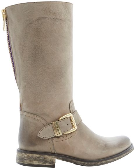 Steve Madden Fyzzle Knee Boots in Beige (Stone) | Lyst