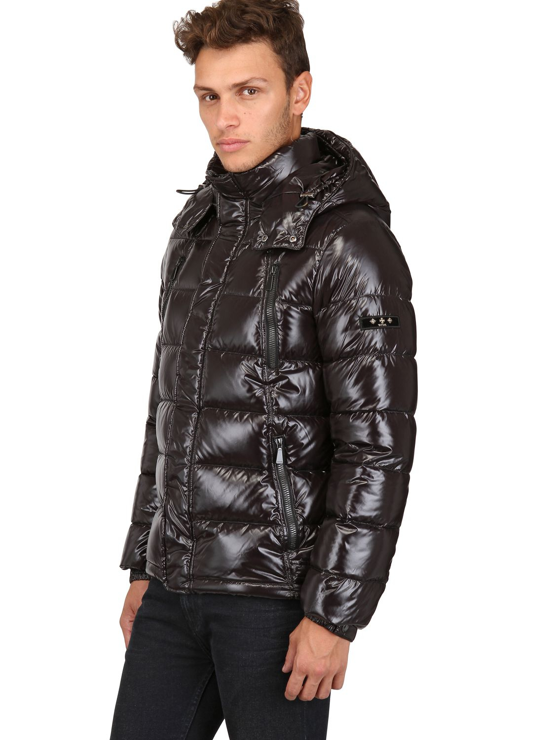 Tatras Sargas Shiny Nylon Hooded Down Jacket in Black for Men | Lyst