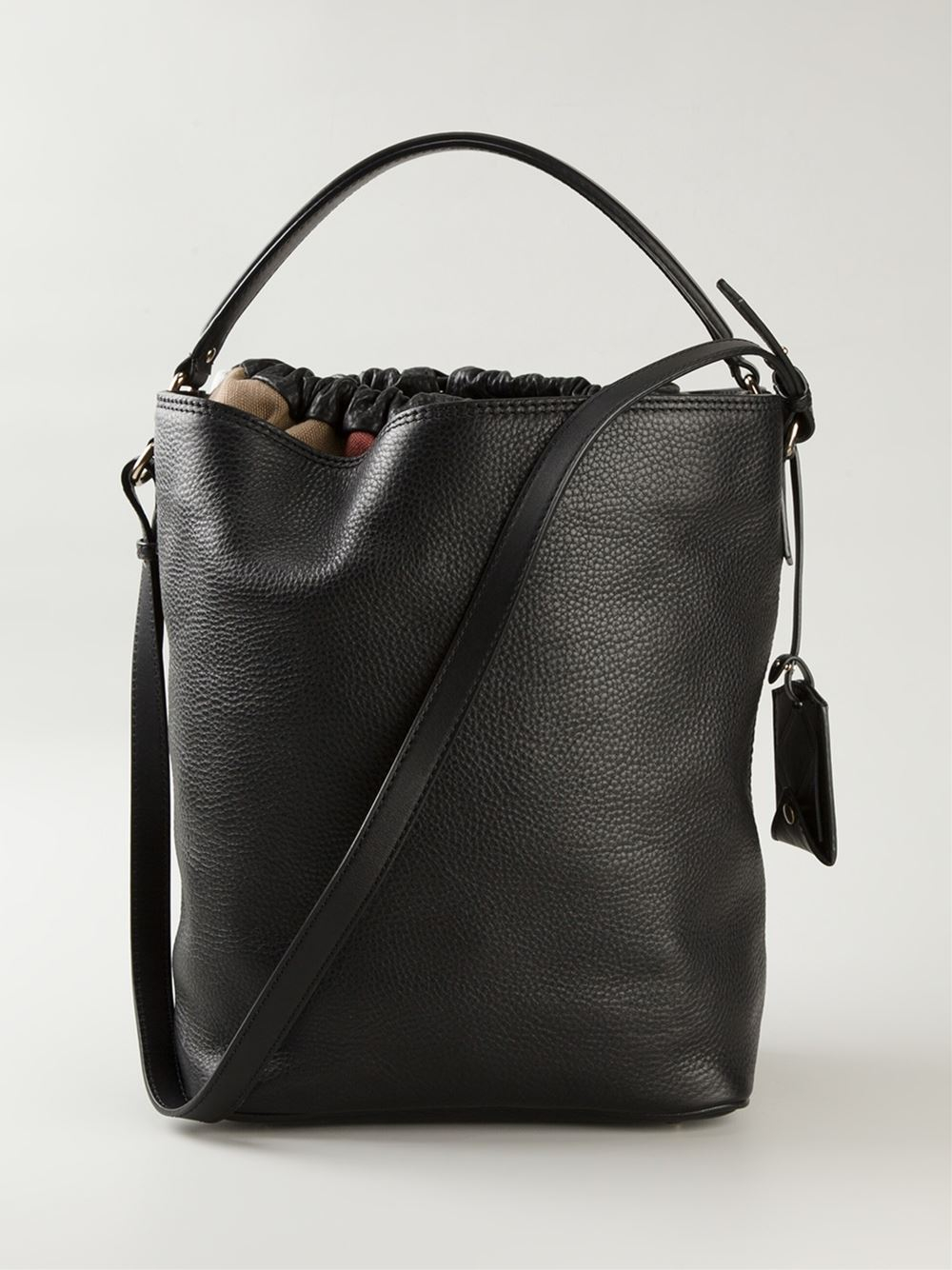Burberry The Bucket Calf-Leather Shoulder Bag in Black - Lyst