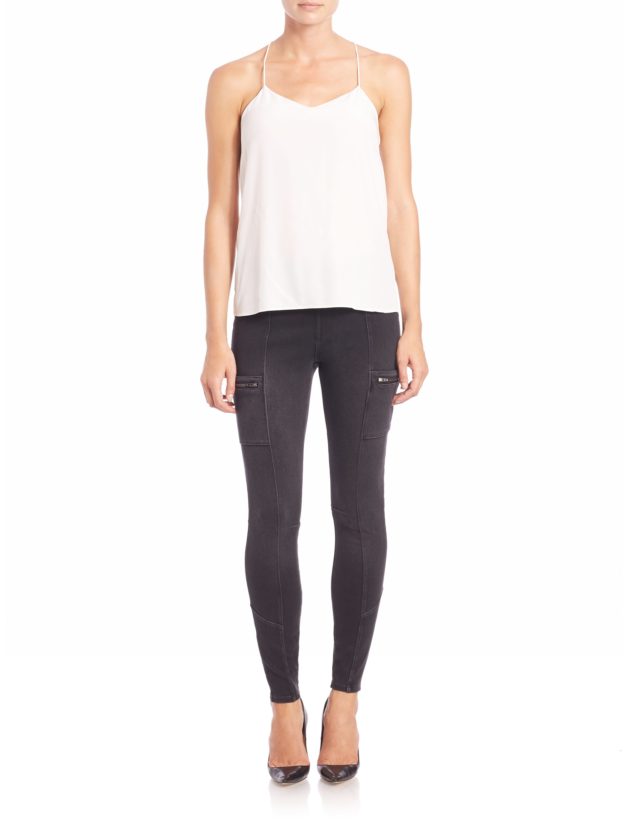 Lyst - Spanx Cargo Leggings in Black