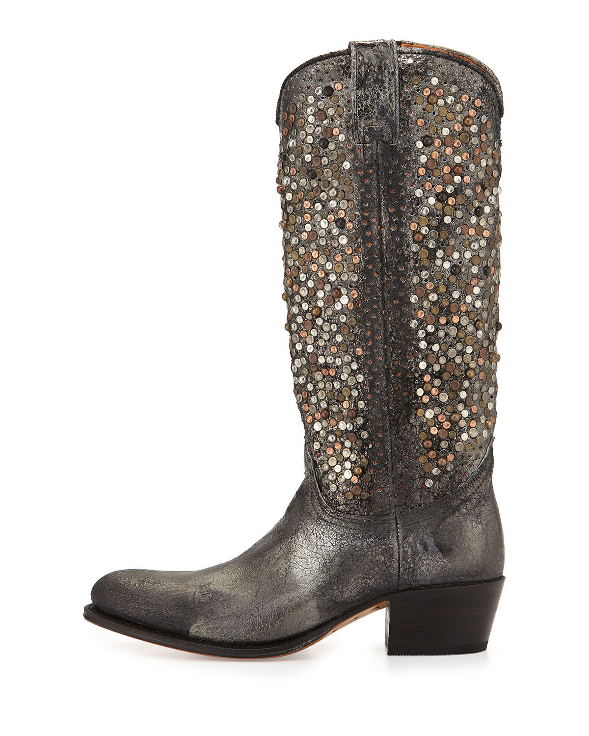 frye deborah studded boots