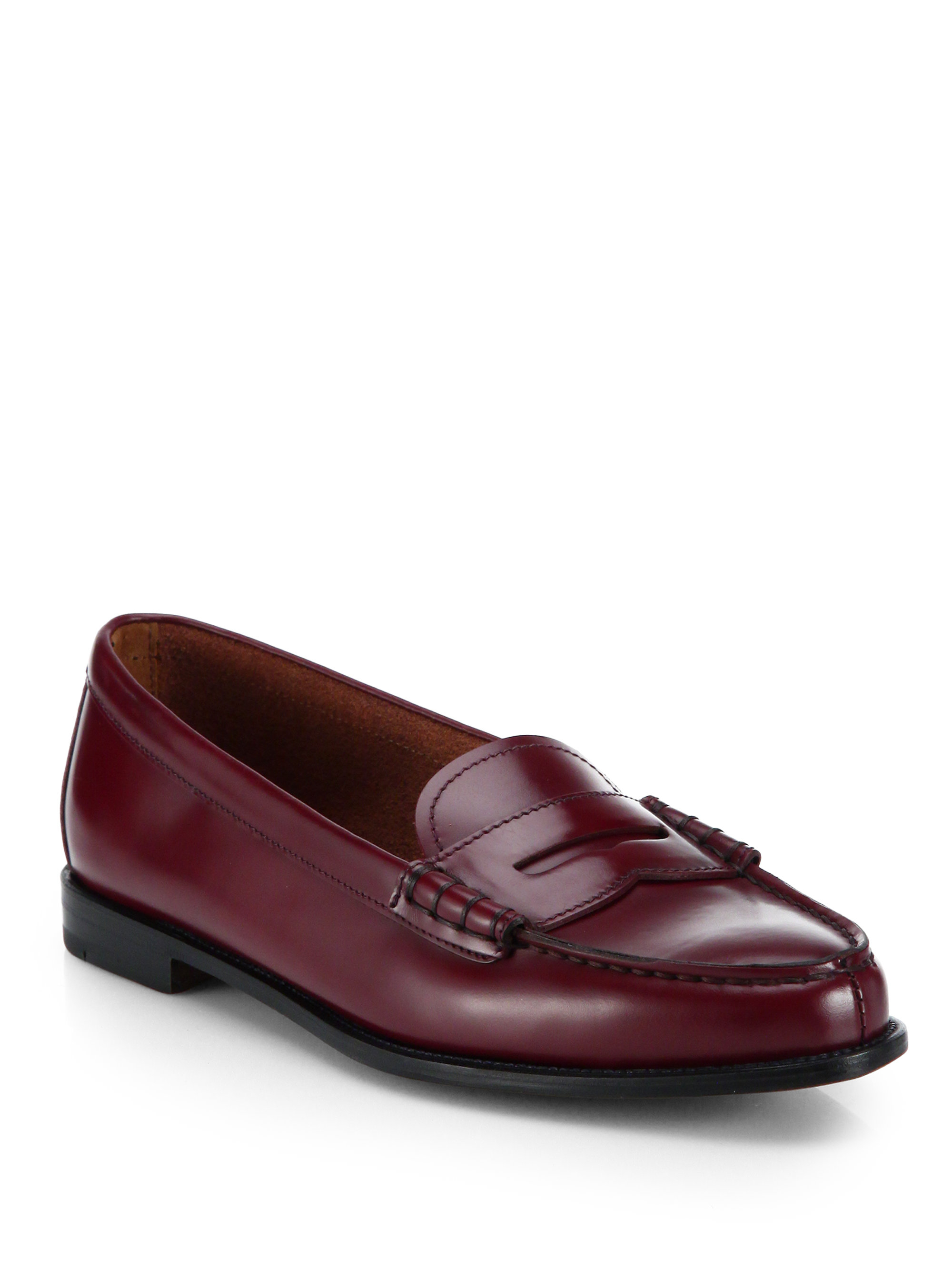 leather penny loafers for women