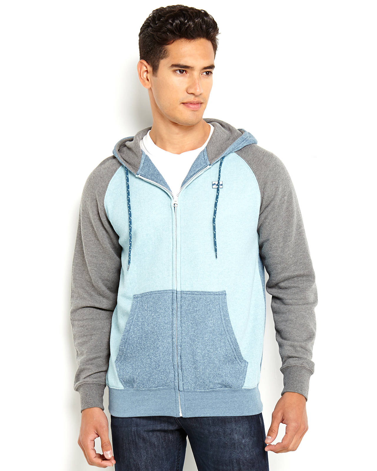 Lyst Billabong Balance Color Block ZipUp Hoodie in Blue for Men