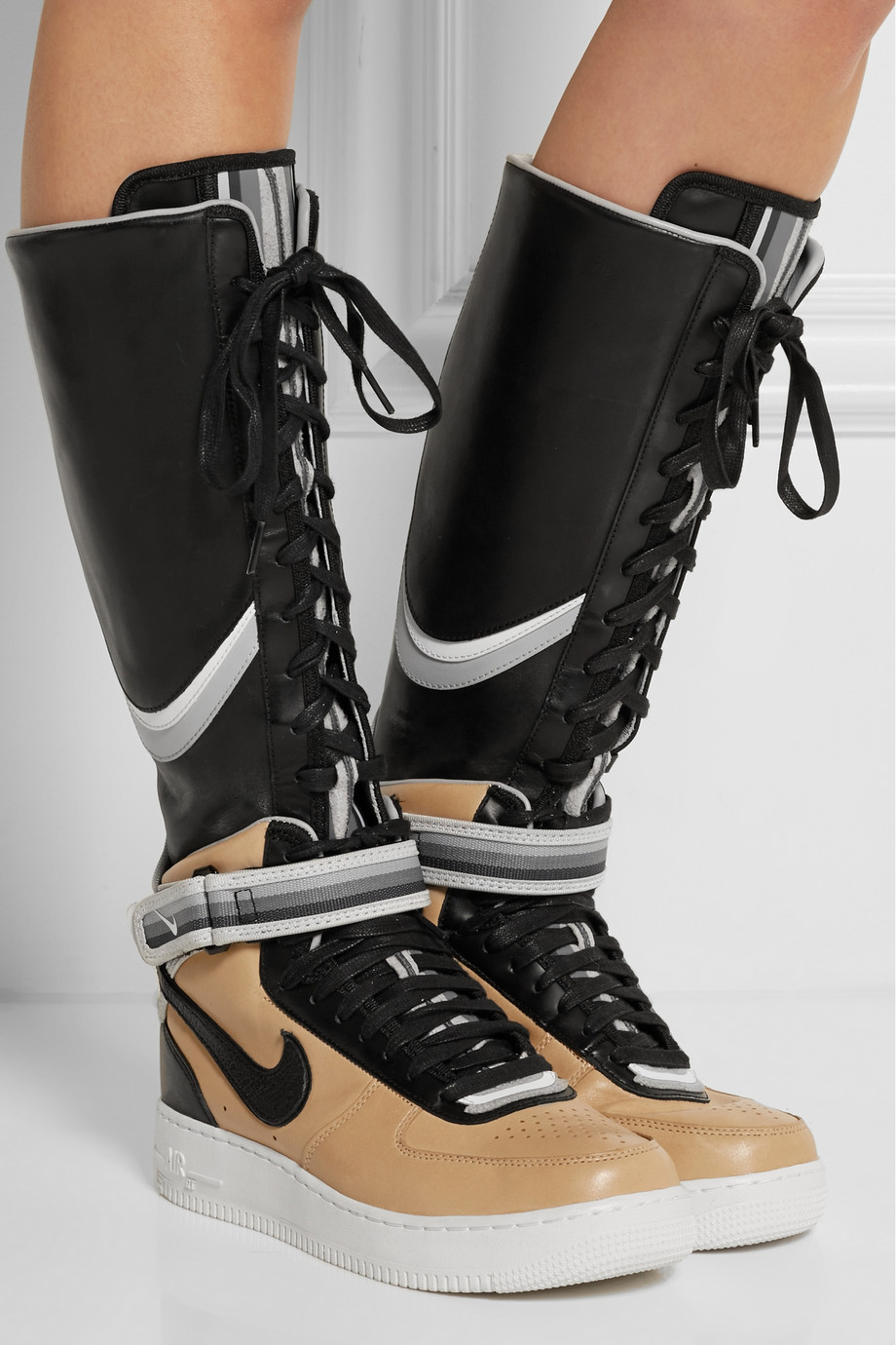 Lyst - Nike + Riccardo Tisci Air Force 1 Leather High-Top Sneakers in Black