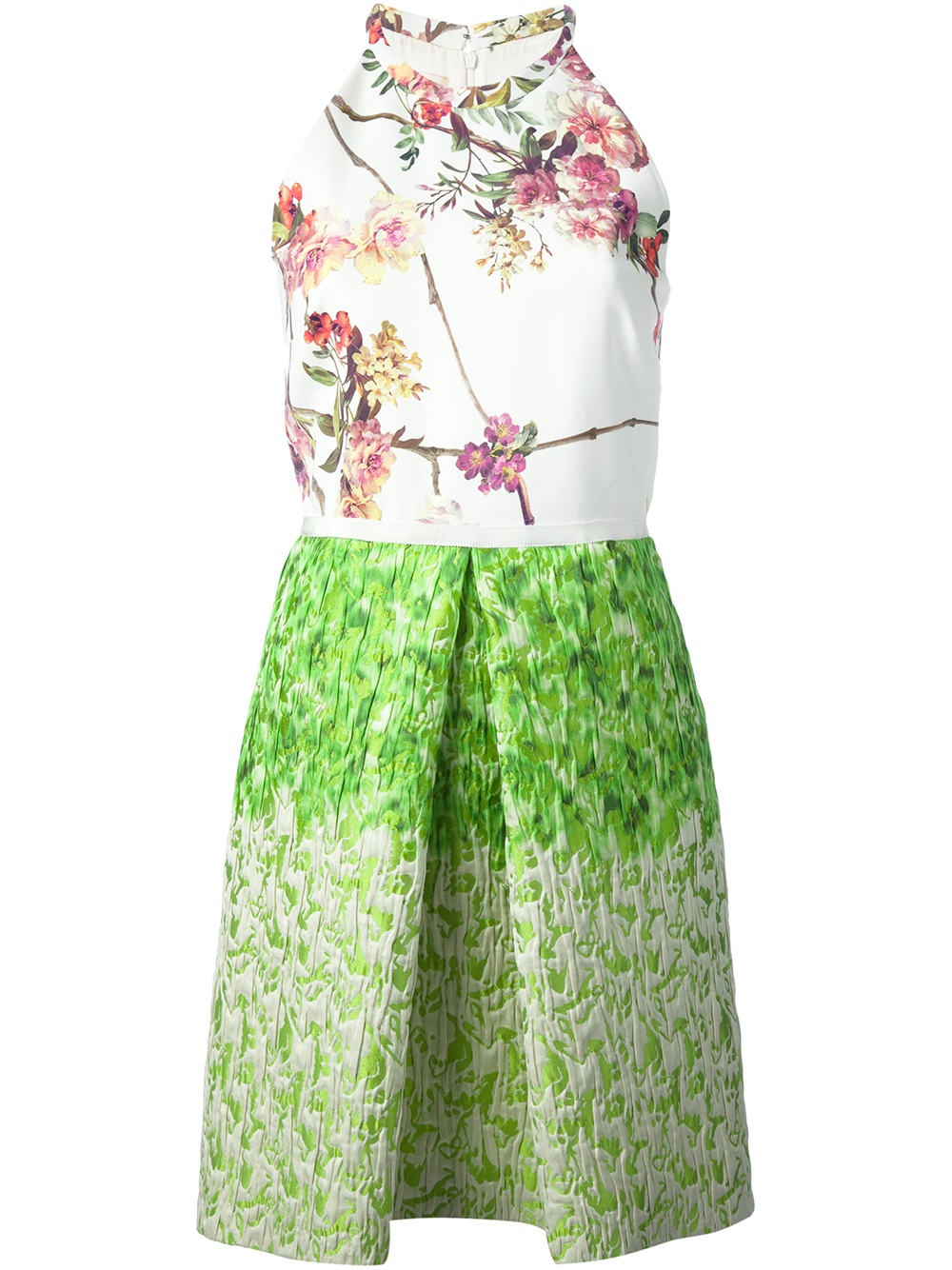 Lyst Giambattista Valli Printed Halter Dress In Green Gallery