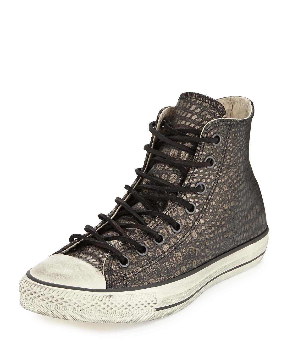 Converse John Varvatos Metallic Reptile-Embossed High-Top Sneaker in ...