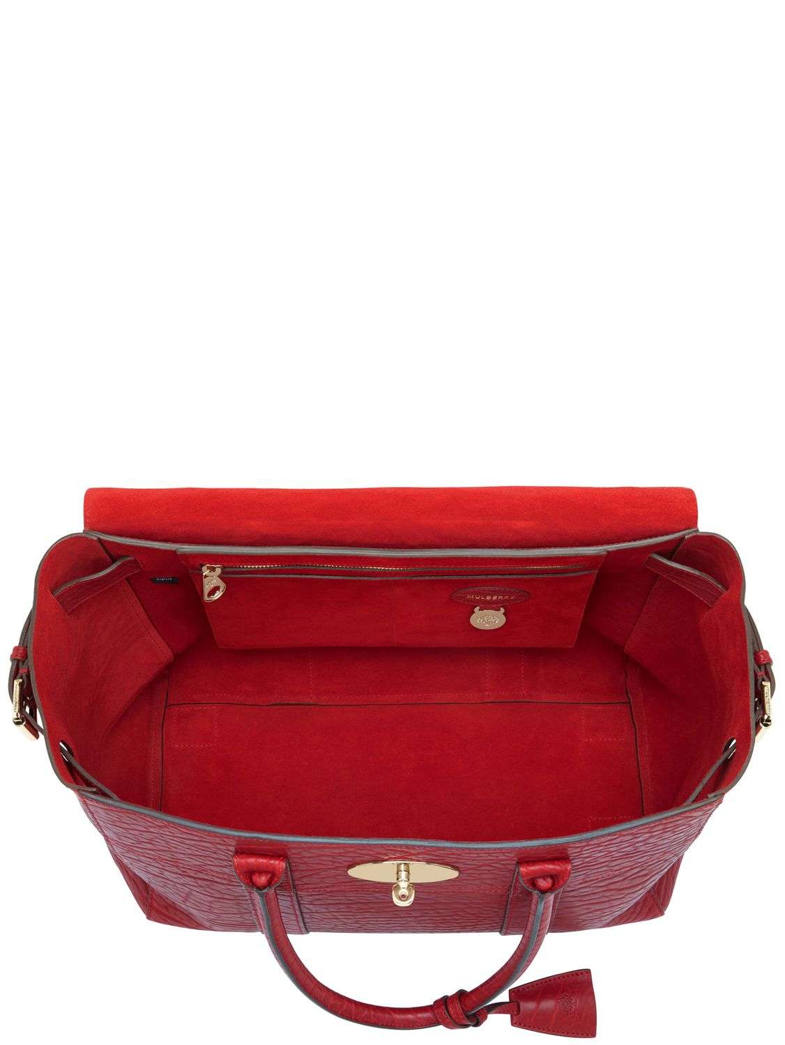 Lyst Mulberry Large Bayswater Shrunken Leather Bag In Red Gallery
