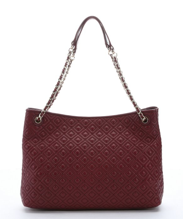 burgundy quilted bag