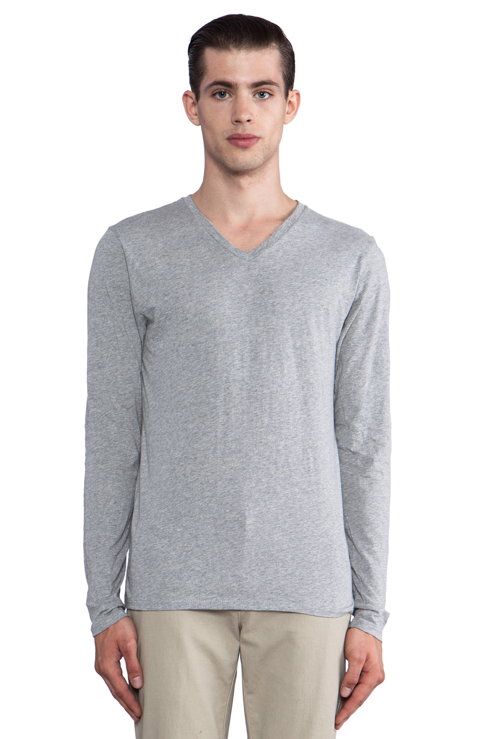 Lyst - Scotch & Soda V Neck Sweater W Inner Tee in Navy in Blue for Men