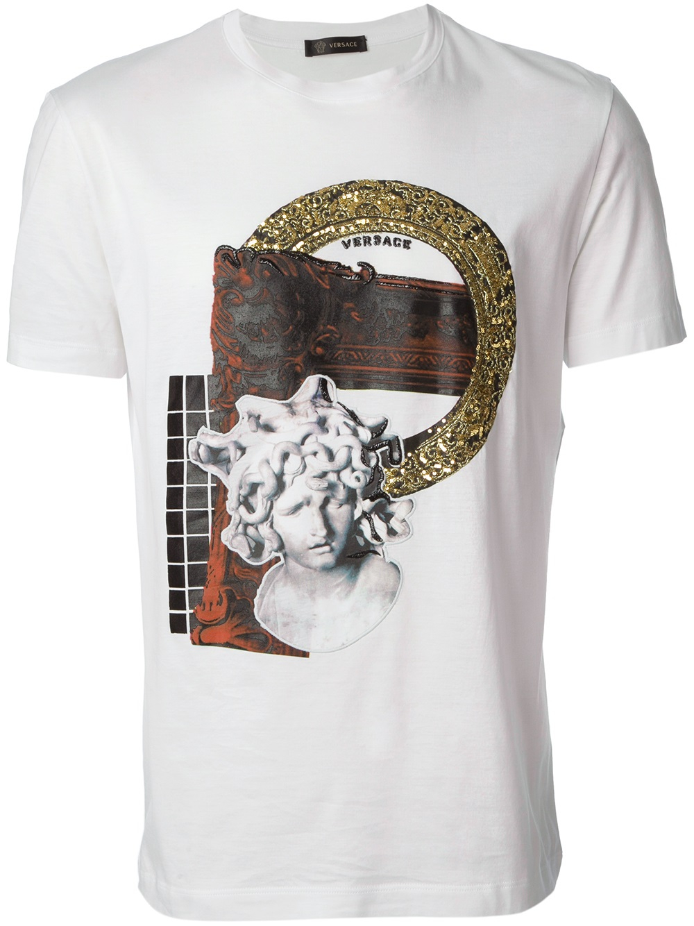 Versace Printed Tshirt in White for Men | Lyst