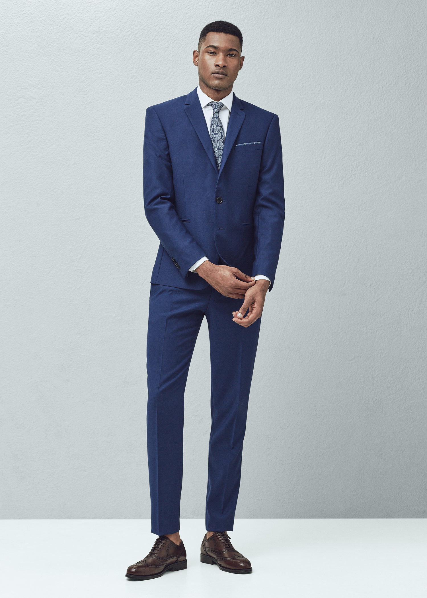 Lyst - Mango Modern Slim-fit Suit Blazer in Blue for Men