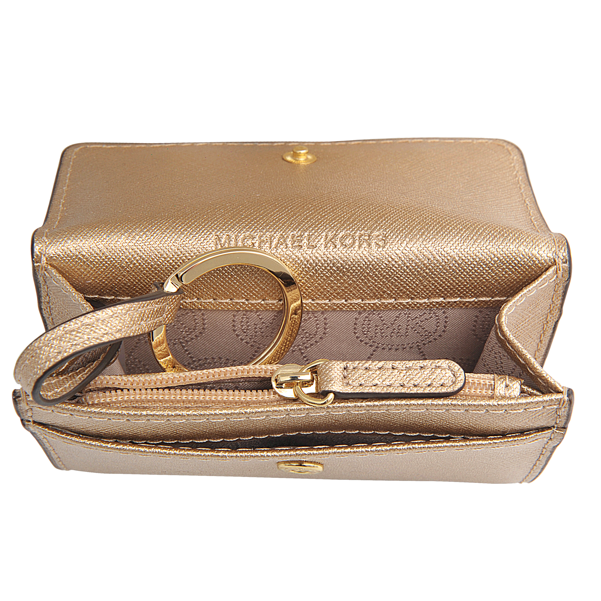 Lyst Michael Kors Jet Set Travel Coin Purse in Metallic