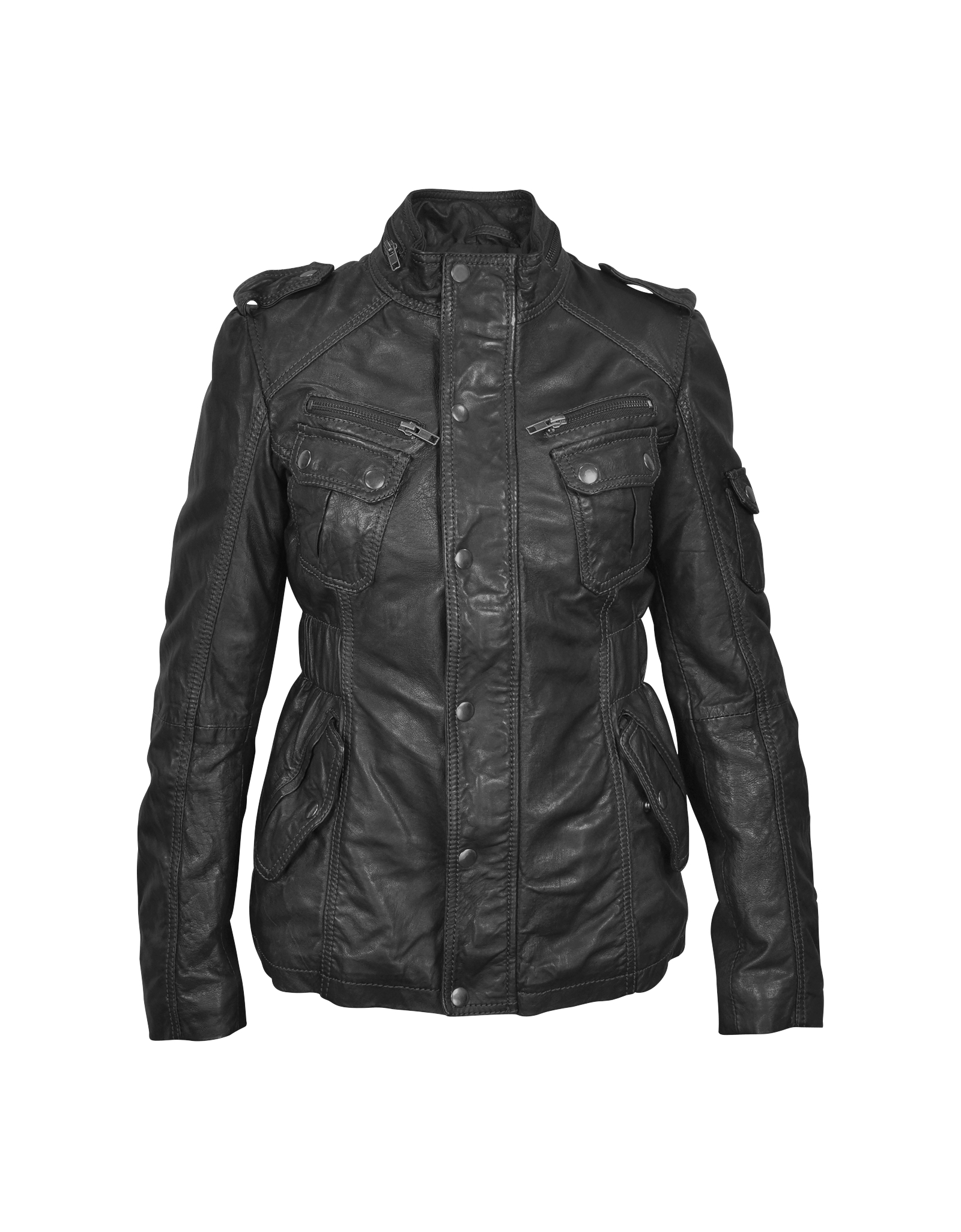 Forzieri Black Leather Jacket W Quilted Lining In Lyst Gallery