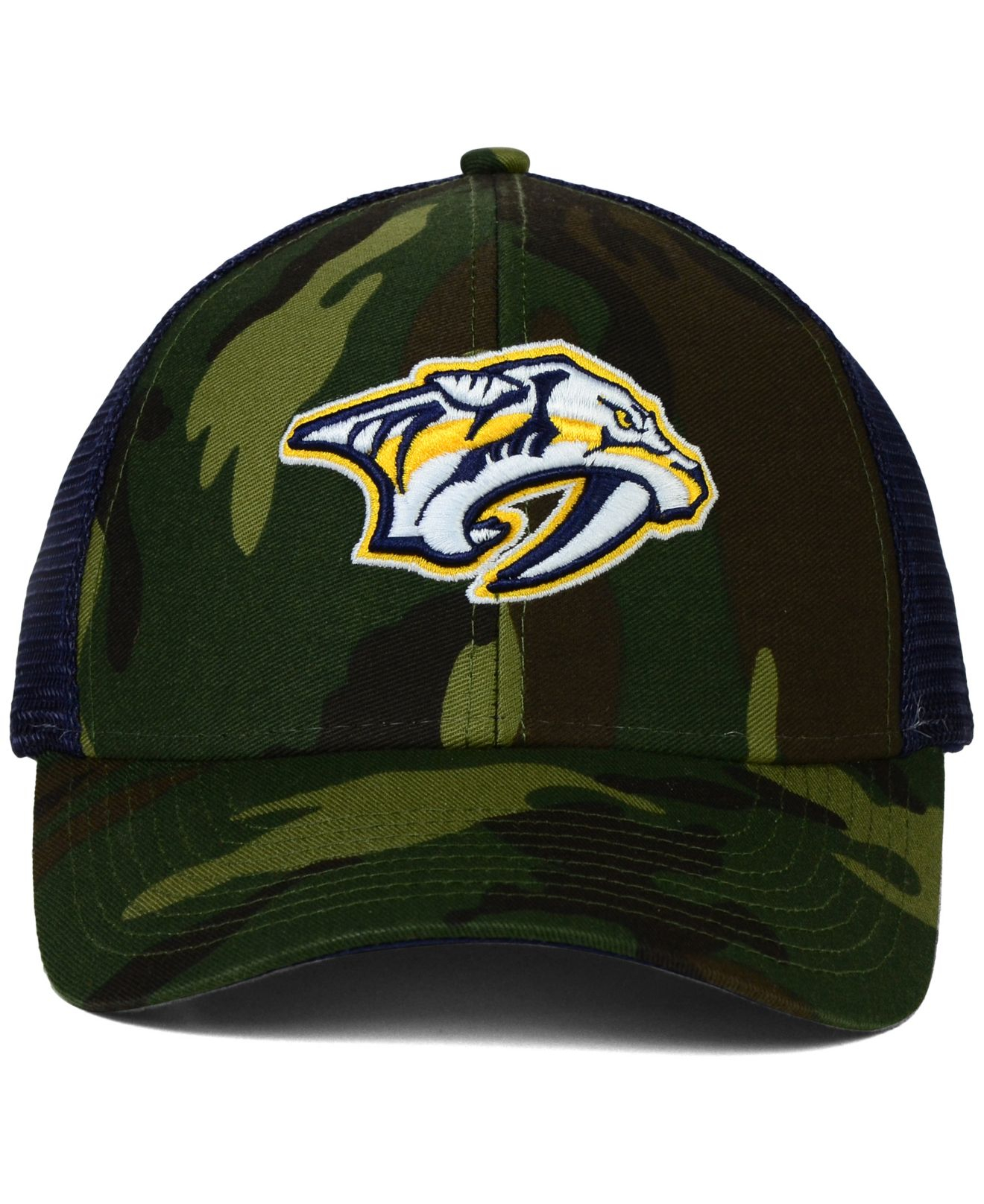 Lyst - Reebok Nashville Predators Camo Trucker Cap in ...