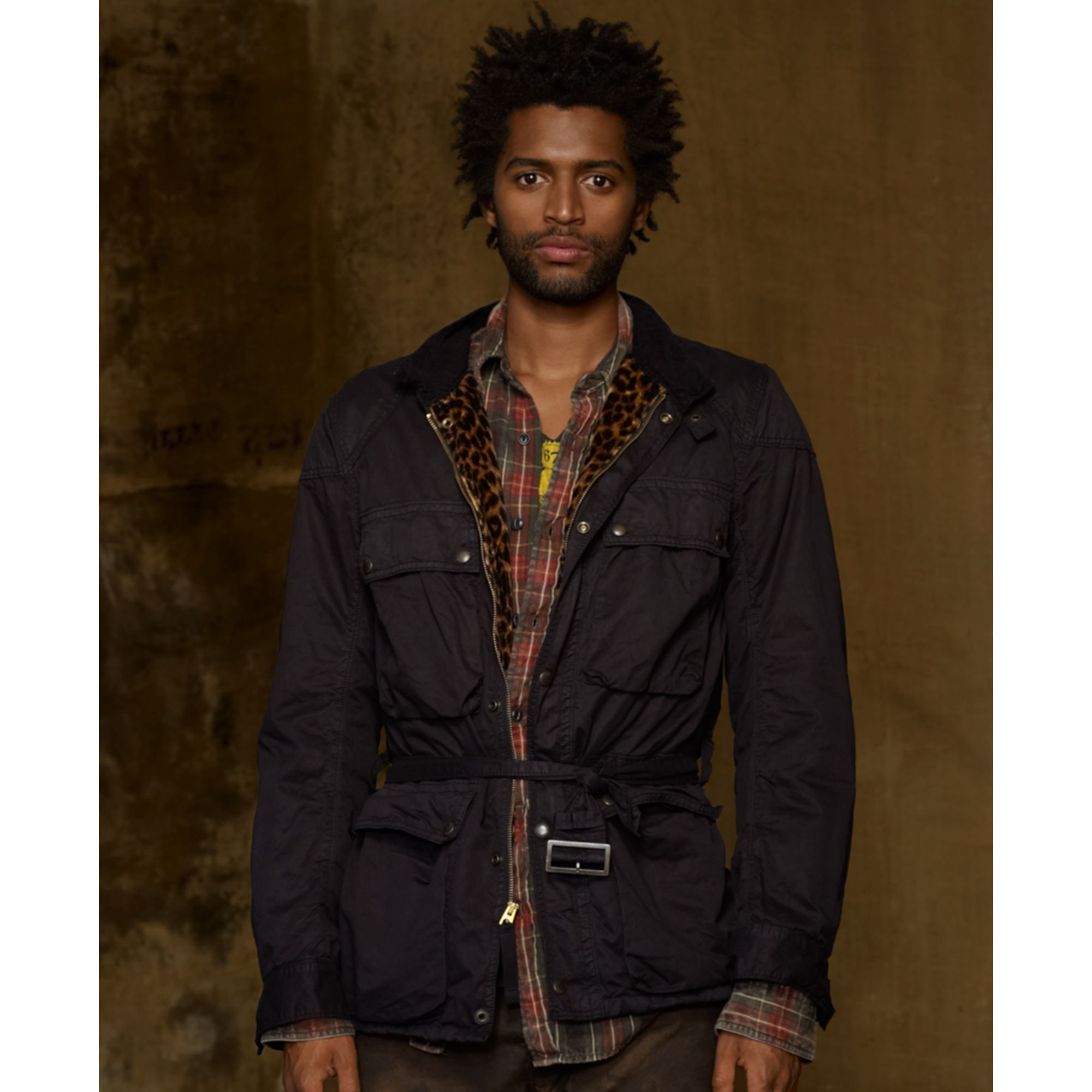 Lyst Denim & supply ralph lauren Fourpocket Waxed Cotton Moto Jacket in Black for Men