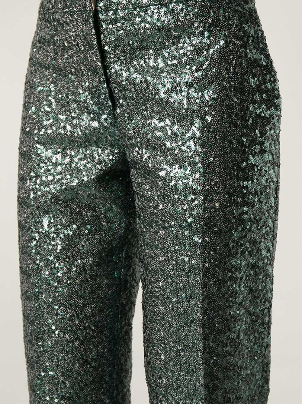 N°21 Sequin Trousers in Green - Lyst