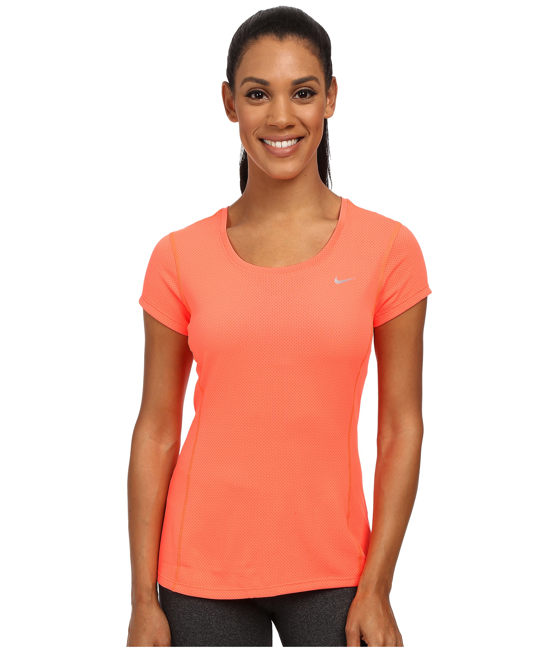 orange nike t shirt women's