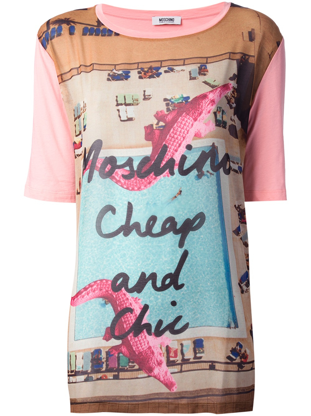 Lyst Boutique moschino Printed Tshirt in Pink