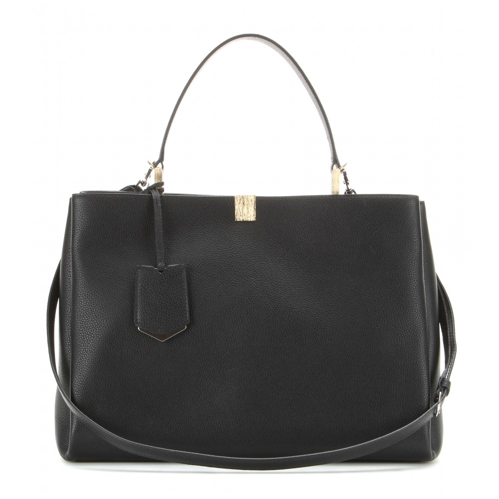 Balenciaga Le Dix Leather Shoulder Bag in Black | Lyst