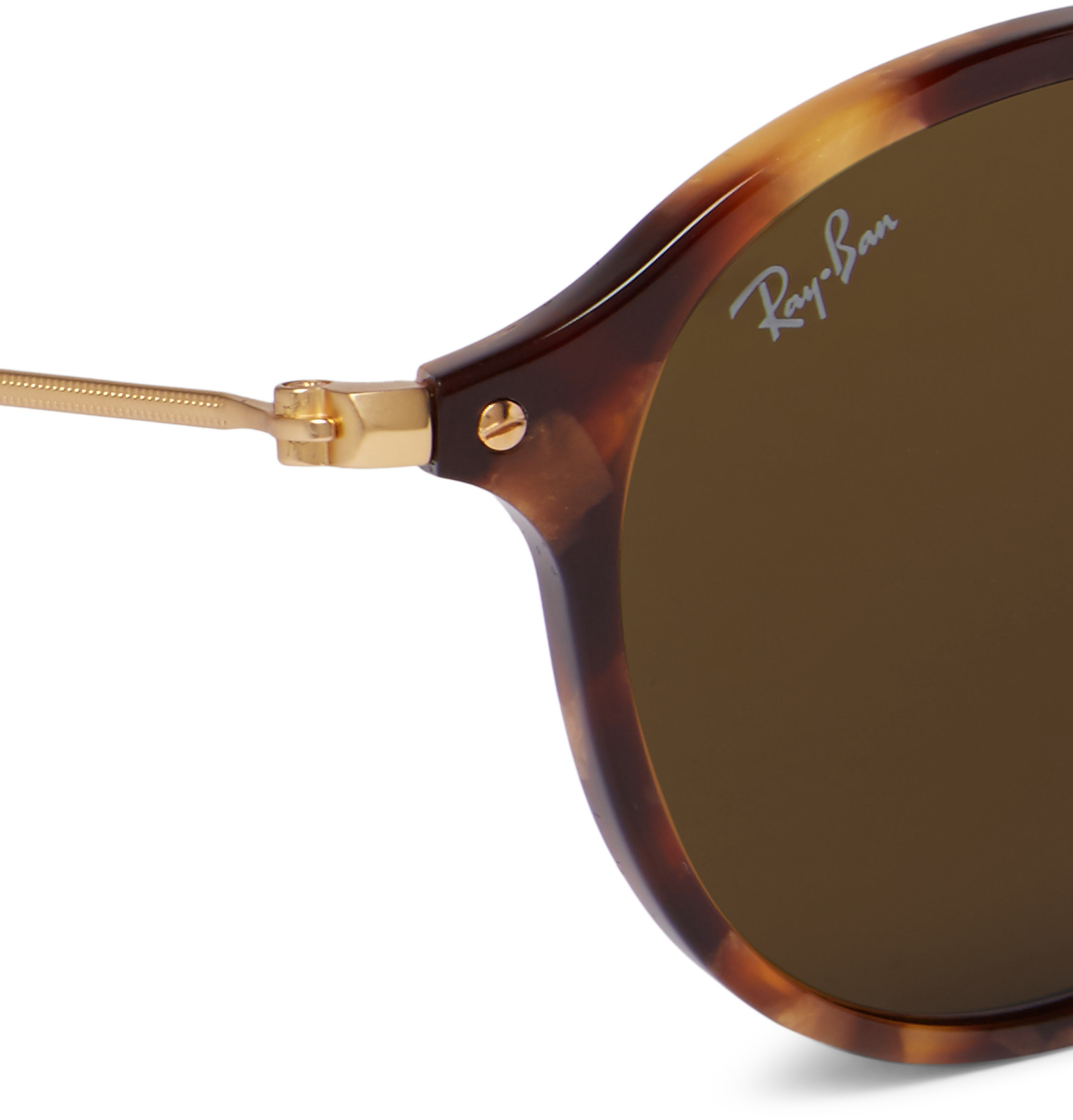 ray ban brown round frame tortoiseshell acetate sunglasses product 1 622616283 normal