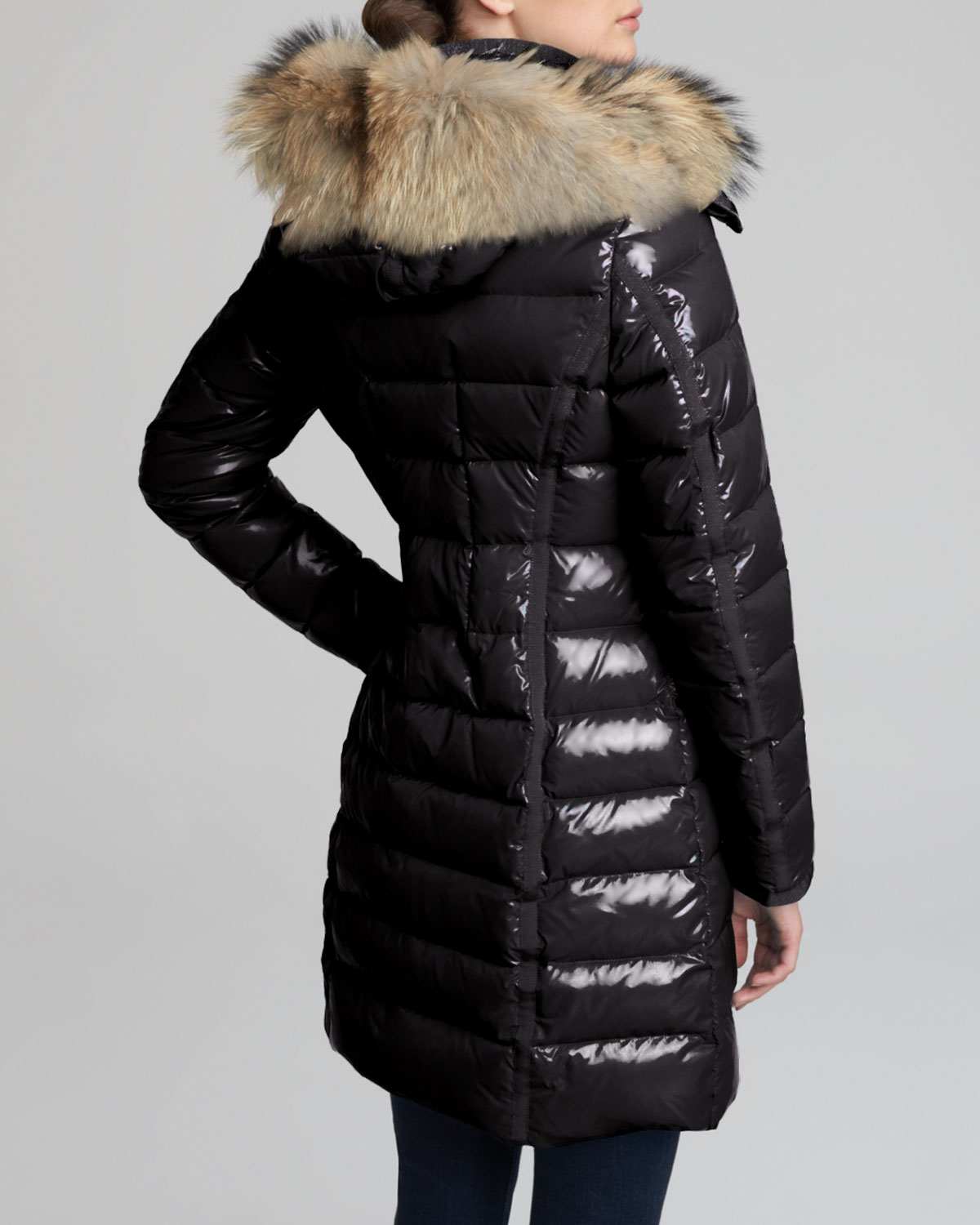moncler womens hooded long down coat black moncler womens hooded long down coat black