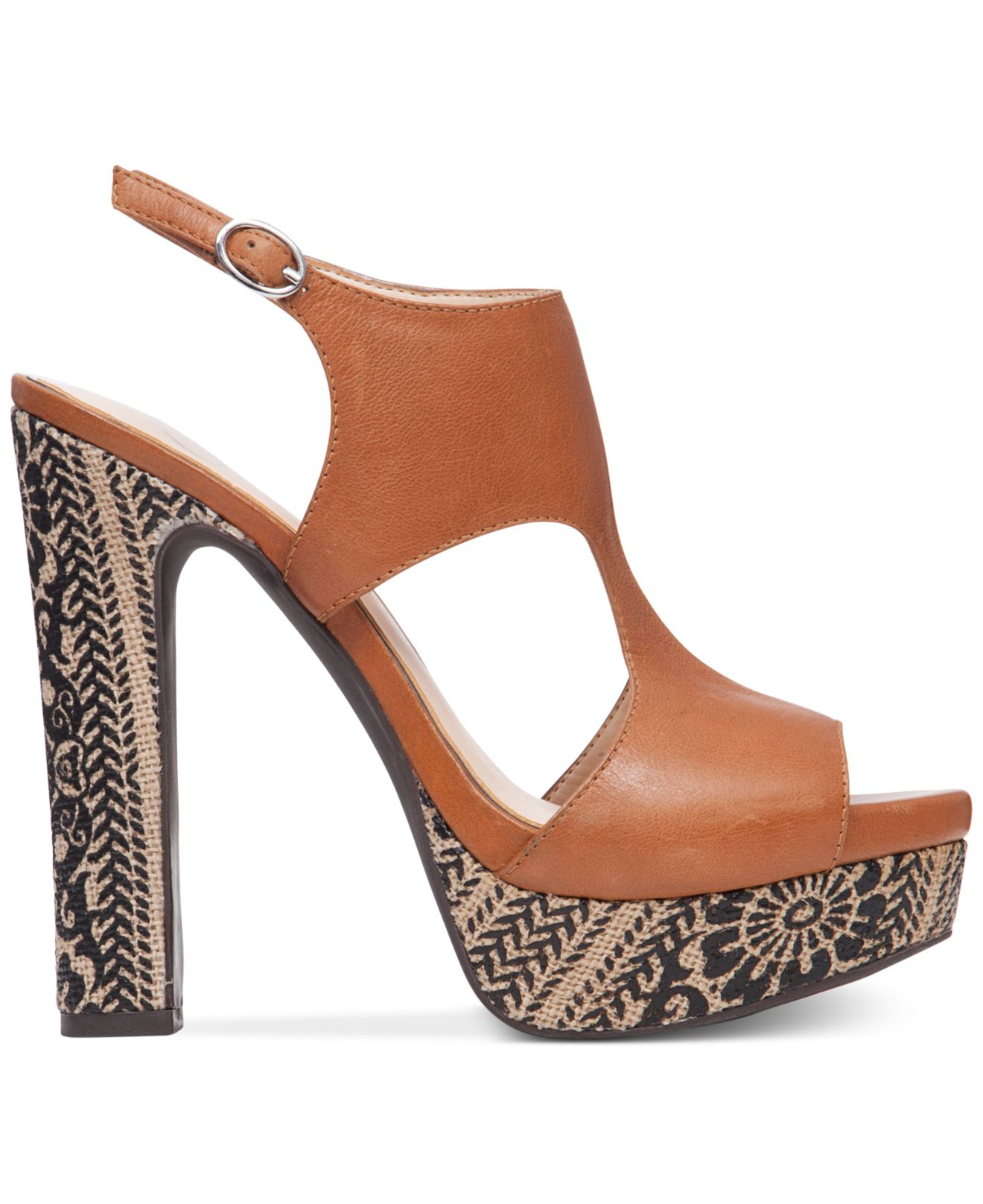 Jessica Simpson Barrow Slingback Platform Sandals in Brown ...