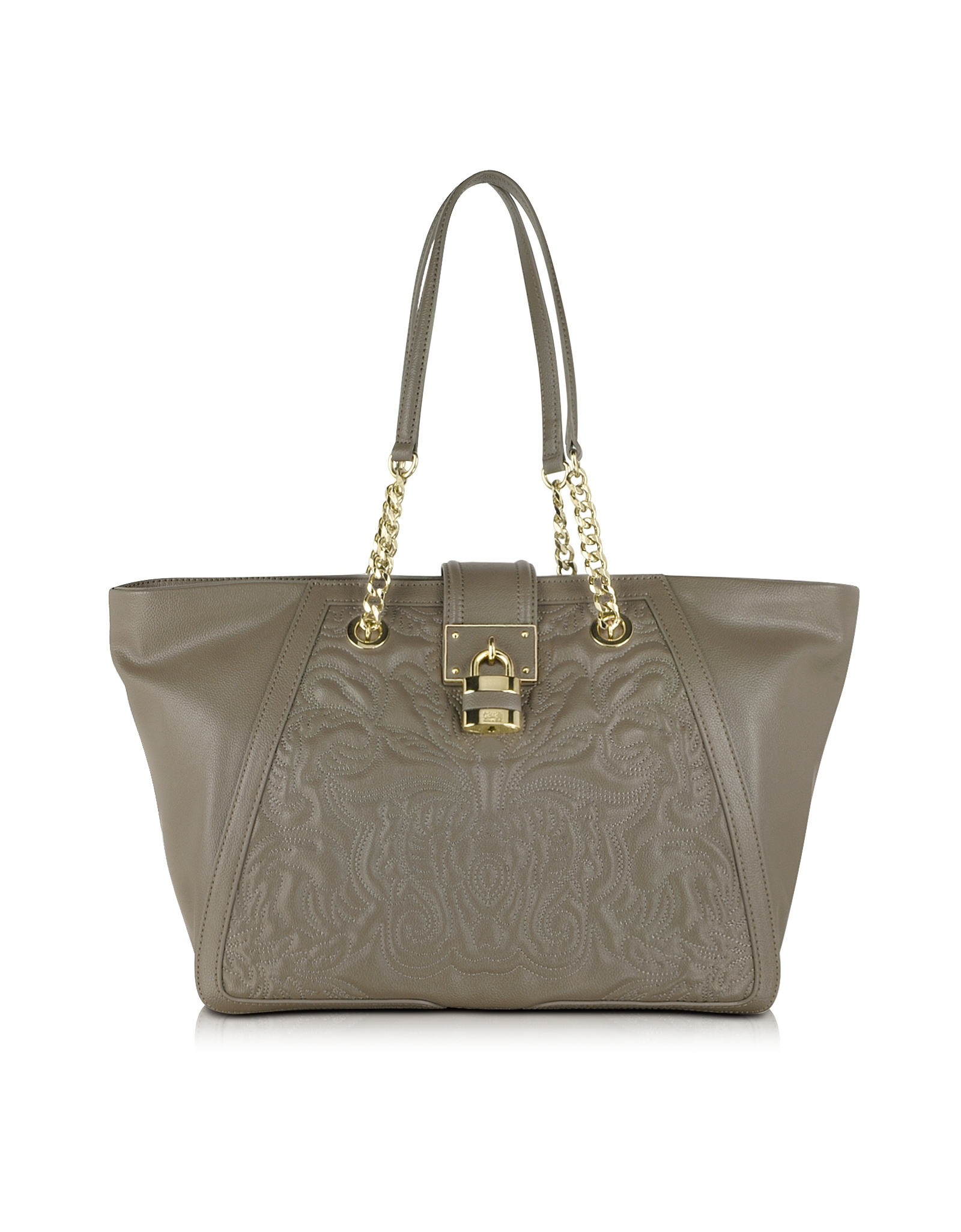Class roberto cavalli Lace Diva Taupe Shopping Bag in Brown | Lyst