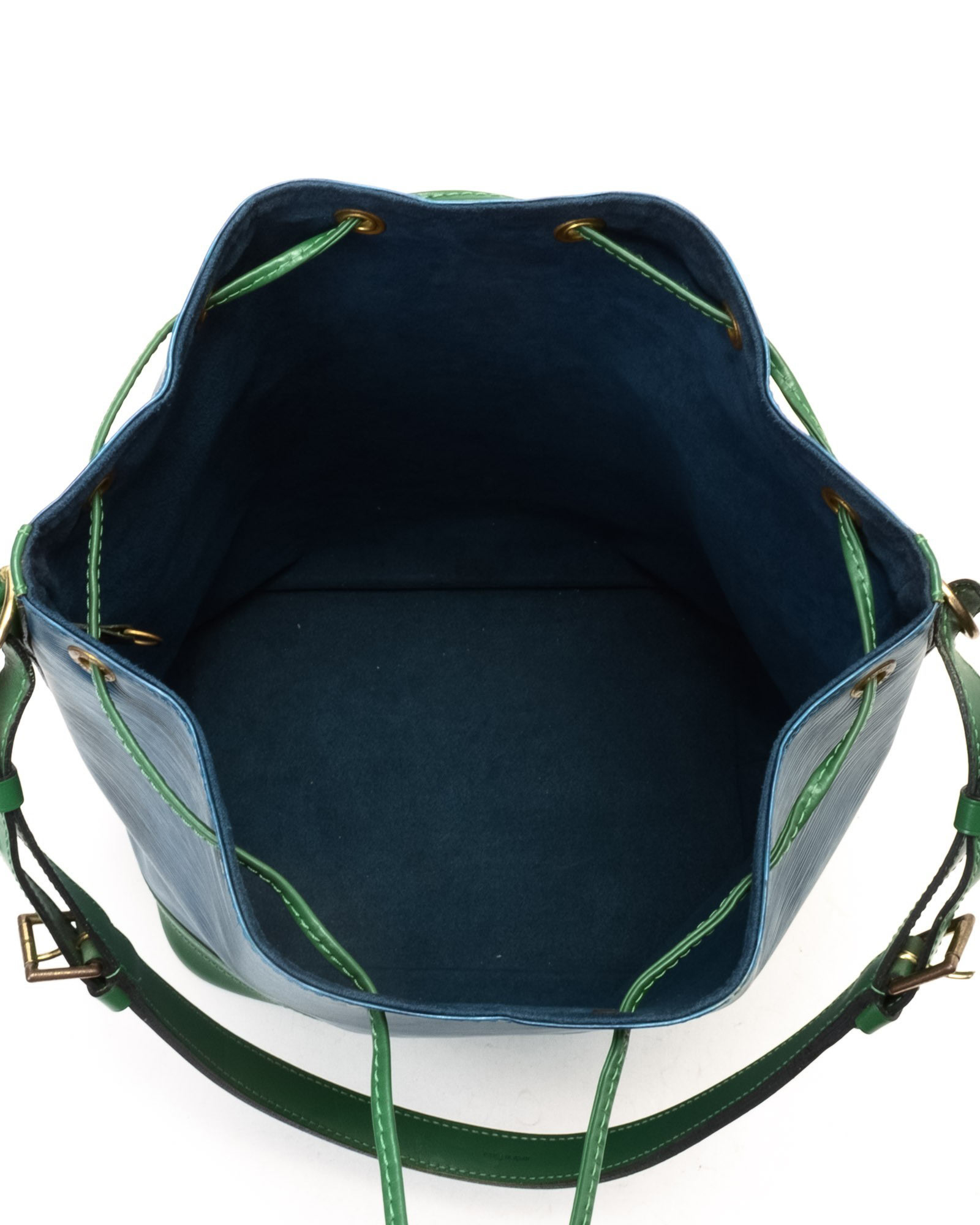 Lyst - Louis Vuitton Blue & Green Shoulder Bag - Vintage in Green
