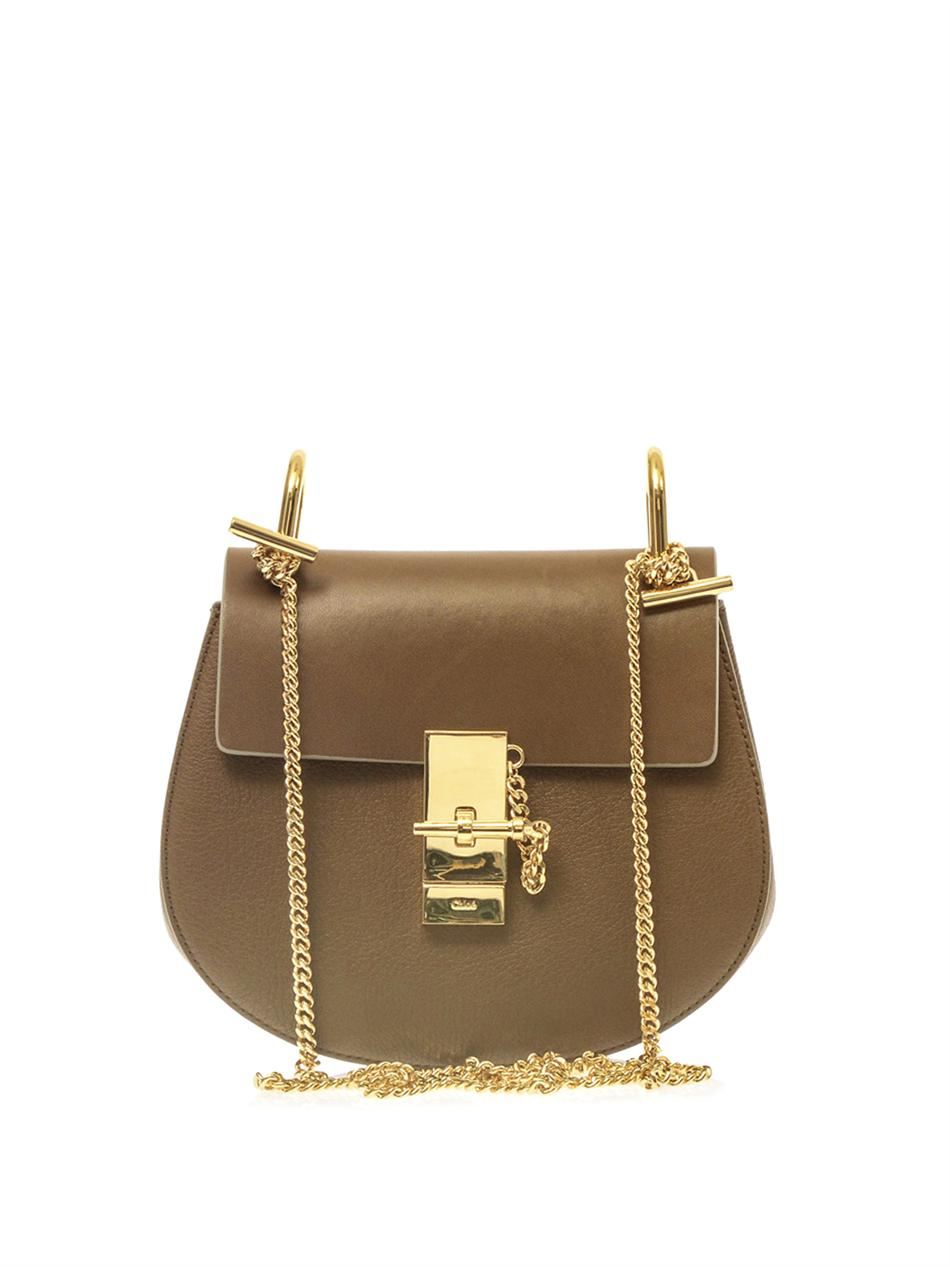 Chloé Drew Leather Shoulder Bag in Brown | Lyst