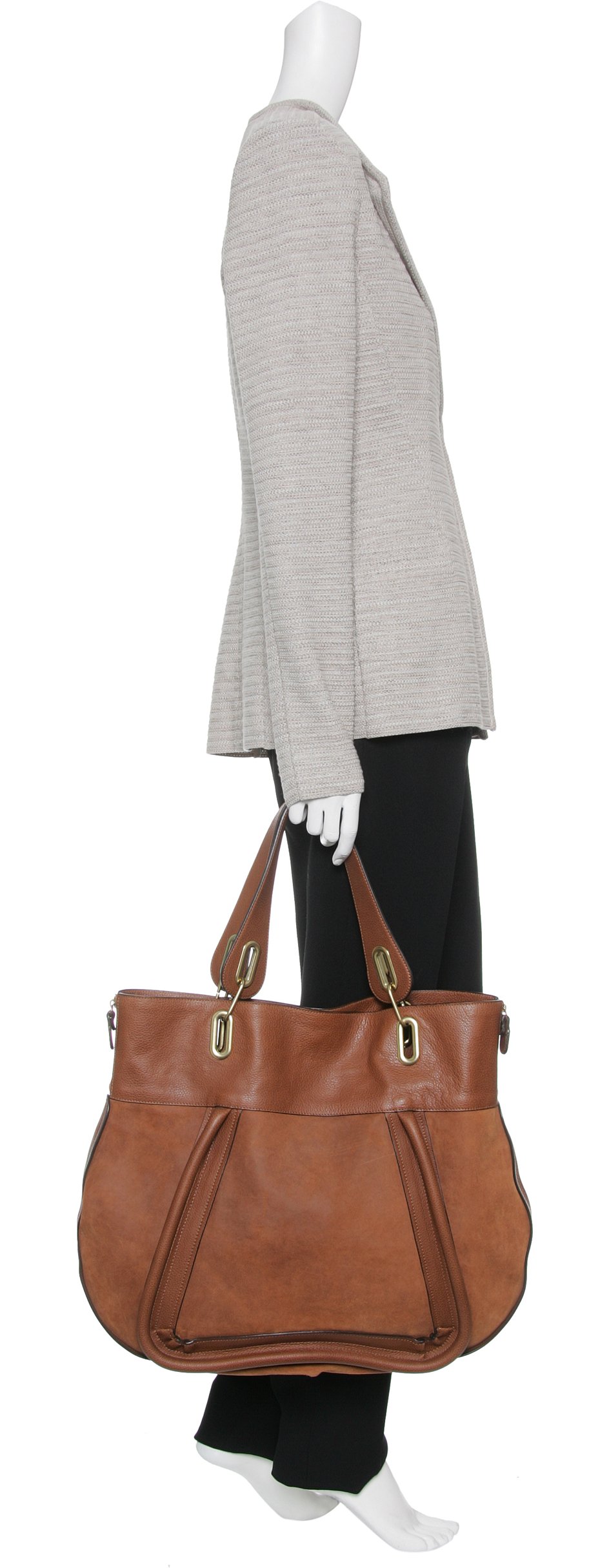 Chlo Paraty Large Leather Tote in Brown (tan) | Lyst  