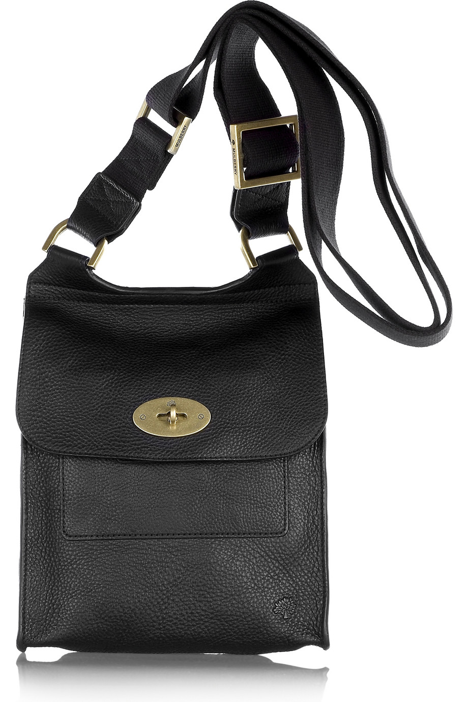 Lyst - Mulberry Antony Leather Crossbody Bag in Black