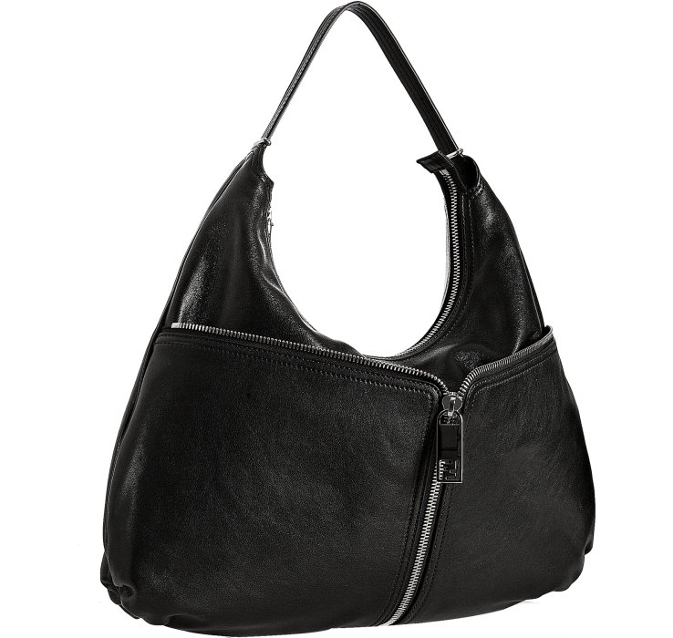 Fendi City Leather Hobo Bag in Black | Lyst