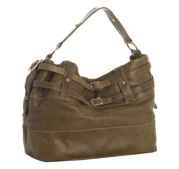 Rebecca Minkoff Olive Leather Devote Shoulder Bag in Green (olive) | Lyst